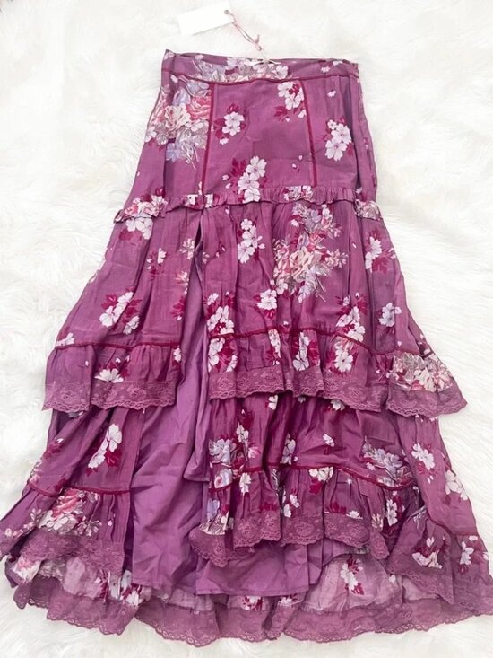 LoveShackFancy Dresses & Skirts - Love Shack Fancy maxi skirt in purple/merlot, summer, fairycore, sz 4